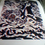 3D Printmaking: faking a 3d effect, layer 3